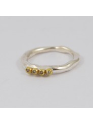 Bague Poline 4x4 perles de Diamants cognac 4-4 S Cu Dix co Rosa Maria Jewellery bijoux strasbourg boutique online mixte