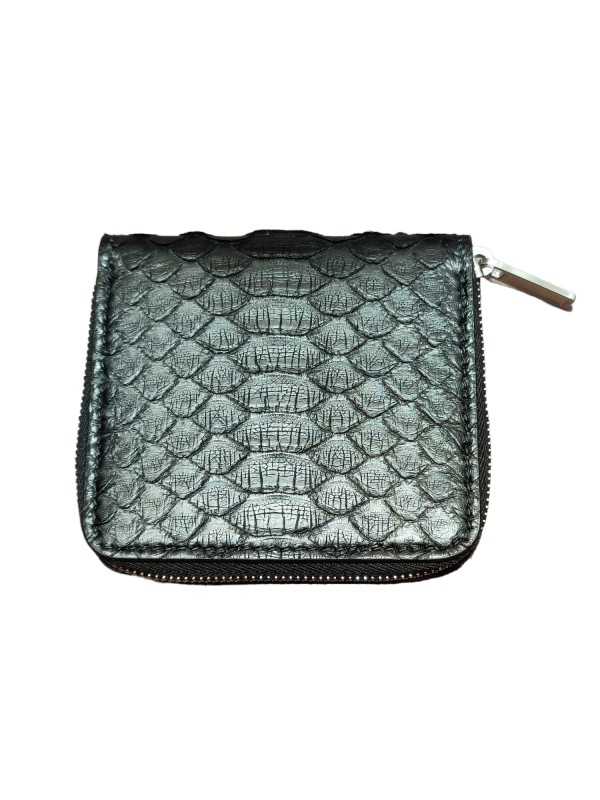 Porte monnaie cuir python noir Zipped wallet RA01C 0216 LPYM 09 boutique accessoire Strasbourg homme Rick Owens mode