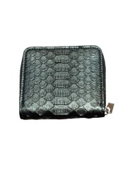 Porte monnaie cuir python noir Zipped wallet RA01C 0216 LPYM 09 boutique accessoire Strasbourg homme Rick Owens mode