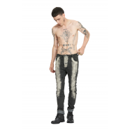 Jeans slim noir délavé gris patch_M3011_masnada_homme_boutique_strasbourg_online_store_pant_shop_man_vêtements
