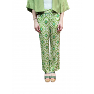 Pantalon print psy vert jade écru_Niagara_viscose_Hanami d'Or_femme_Strasbourg_boutique_tendance_vêtements_Alsace_mode