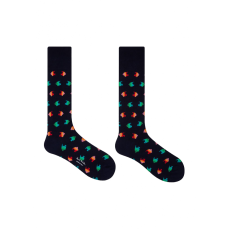 Chaussettes_poissons_perroquets_navy_M1A-380CI-K222-47_Paul Smith_homme_vêtement_mode_shop_online_boutique_strasbourg
