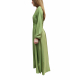 Robe longue soie v boutonné vert_Nail_246 1069_Hanami d'Or_femme_Strasbourg_boutique_tendance_vêtements_Alsace_mode