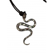 Pendentif charm serpent multi-saphirs Sissou argent 0138SS