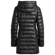 Doudoune longue cuir DemiLeather noir PWJKLE52 541 boutique online strasbourg france parajumpers femme vêtements tendance