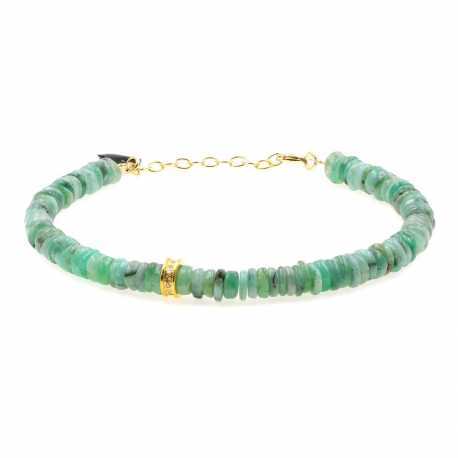 Bracelet_Puka_en_émeraude_vert_et_diamant_PUKBREMDIAM_Mon Précieux Gem_bijoux_shop_mode_boutique_online_strasbourg_france