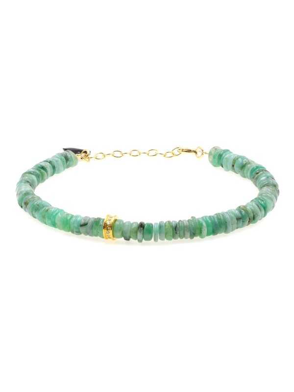 Bracelet_Puka_en_émeraude_vert_et_diamant_PUKBREMDIAM_Mon Précieux Gem_bijoux_shop_mode_boutique_online_strasbourg_france