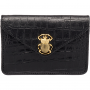 Porte_feuille_Alex_cuir_embossé_croco_noir_3107_Claris virot_accessoires_commande_mode_boutique_online_strasbourg_france
