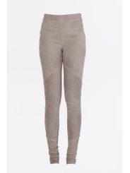 Leggings cuir suède taupe Isabel Benenato Femme DL04 88 Strasbourg Boutique Online Mode 