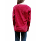 Pull chenille col v rouge W23614 71 boutique strasbourg france vêtements femme rrd roberto ricci designs hiver tendance