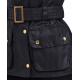  Veste_huilée Noire Motard 4 poches ceinture_Ladies Internationnal_modèle LWX0003 BK51_barbour internationnal_strasbourg