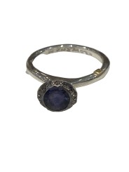Bague_fine tête haute iolite violet cerclé_Diamants_Belquis_Rosa Maria Jewellery_bijoux_strasbourg_Boutique_online