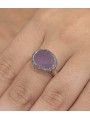 Bague_Améthyte_parme cerclé Diamants gris_Olax SST DIA IG 2R ANH MAT_Rosa Maria Jewellery_Boutique_strasbourg_online_Bijoux