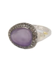 Bague_Améthyte_parme cerclé Diamants gris_Olax SST DIA IG 2R ANH MAT_Rosa Maria Jewellery_Boutique_strasbourg_online_Bijoux