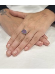 Bague_Améthyte_parme cerclé Diamants gris_Olax SST DIA IG 2R ANH MAT_Rosa Maria Jewellery_Boutique_strasbourg_online_Bijoux