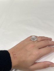 Bague_Large Argent incurvée_Diamants cognac_Mara DIX CO_Rosa Maria Jewellery_Boutique_strasbourg_online_Bijoux_ring