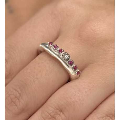 Bague_6 rubis 1 diamant_Poppy 5 (7) S ST DIA RU 6P IG 1P_Rosa Maria Jewellery_Boutique_strasbourg_online_Bijoux_ring