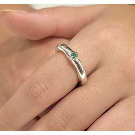 Bague_tête 1 émeraude_Poppy_Rosa Maria Jewellery_Boutique_strasbourg_online_Bijoux_ring_algorithmelaloggia