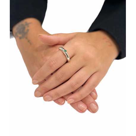 Bague_tête 1 émeraude_Poppy_Rosa Maria Jewellery_Boutique_strasbourg_online_Bijoux_ring_algorithmelaloggia