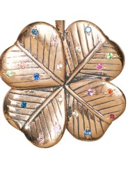 Pendentif_Bronze_trefle_Clover_Saphirs_multi_diamants_tsavorite_0155BR_Catherine Michiels_strasbourg_france_Jewellery