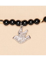 Collier_Colombe Argent Diamants Agate noir_FW2305_Catherine Michiels_strasbourg_france_Bijoux_Jewellery_homme_femme