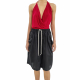 Top drapé v dos nu rouge Draped Top RP01D 2100 JS 03 Rick Owens Femme boutique online strasbourg algorithmelaloggia