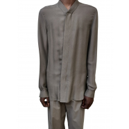 Chemise Dust pressions Faun Shirt soie viscose cloquée RU01D 3290 CQ 34 Rick Owens Homme boutique online avant garde