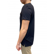 T-shirt liseré orange poitrine black navy 24213 60 boutique strasbourg france vêtements homme rrd roberto ricci design