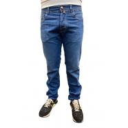 Jeans fin Bard delavé moyen bleu jacron beige Jacob Cohen Homme UQE0440S3735749D