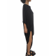 Robe cupro stretch noir fente plissée Edfu Dress RP01D 2577 HPZ 09 boutique shop tendance vêtements femme alsace 