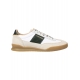 Sneakers nylon blanc suède sable bande verte Dover M2S DVR41 MNYL 01