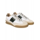 Sneakers nylon blanc suède sable bande verte Dover M2S DVR41 MNYL 01