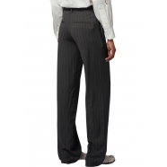 Pantalon large gris rayé blanc W1R 269T M02304 75