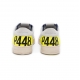 Sneakers cuir blanc languette bleu roi patch jaune JACK M Whi Neo P448 Homme boutique strasbourg Algorithme la Loggia