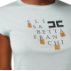 T-shirt Aqua logo petites chaines MA008 4586 BV9 Elisabetta Franchi Boutique femme strasbourg france vêtements