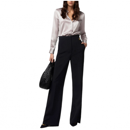 Pantalon Large noir poches arrière PA021 5981 110 Elisabetta Franchi Strasbourg Algorithme vêtements shop france