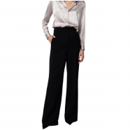 Pantalon Large Noir poches arrière PA021 5981 110 Elisabetta Franchi Femme