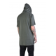 T-shirt capuche manches courtes vert coton LM131 La Haine Inside Us Homme Boutique Strasbourg Online