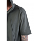 T-shirt capuche manches courtes vert coton LM131 La Haine Inside Us Homme Boutique Strasbourg Online
