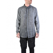 Chemise gris chiné teinture à froid col francais LM115 La Haine Inside Us Homme Boutique Strasbourg Online