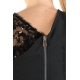 Robe Courte Noir 1 épaule manche sequins amovible LW694 La Haine Inside Us Femme Boutique Strasbourg Online