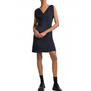Robe cupro drapé v noir 24815 10 RRD Femme boutique alsace strasbourg vêtements france shopping tendance