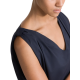 Robe cupro drapé v noir 24815 10 RRD Femme boutique alsace strasbourg vêtements france shopping tendance