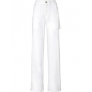 Pantalon Leonie lèger large poches plaquées blanc S4142 A00