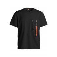 T-shirt poche zippée poitrine Mojave noir TEERE07 541