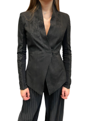 Veste Cuir dévoré Noir LW733 La Haine Inside Us Femme Boutique Strasbourg Online tendance shopping alsace vêtements