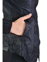 Veste Cuir dévoré Noir LW733 La Haine Inside Us Femme Boutique Strasbourg Online tendance shopping alsace vêtements