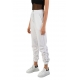 Pantalon lin viscose froncé jambes blanc LW755 La Haine Inside Us Femme Boutique Strasbourg Online 