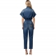 Combinaison jeans manches courtes Elisabetta Franchi Femme TJ28I 2775 104 boutique strasbourg france shop alsace 