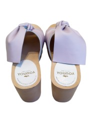 Sabot Nœud cuir parme 8,5cm YOJI SOFT Youyou Boutique Strasbourg Online 